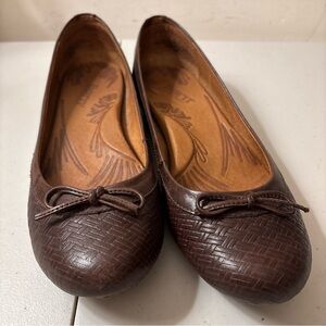 Born Flat Shoes Size 8 Brown Leather  Officecore Preppy
